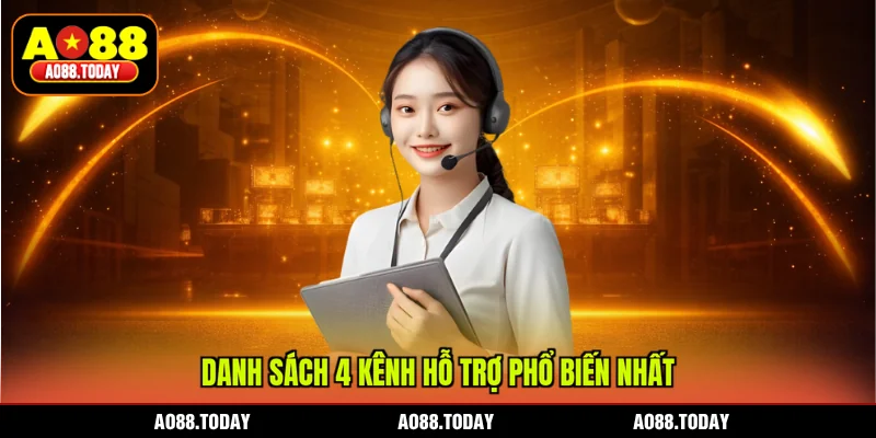 Danh sách 4 kênh hỗ trợ phổ biến nhất